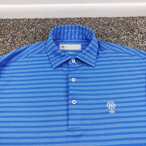 Old York Road Country Club Polo Shirt Donald Ross Striped Blue Mens Medium